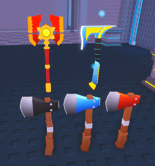 JZBuilds2's tweet photo. Currently modelling axes for an up and coming game, here are some models🔨

Let me know how i did in the comments😄
#ROBLOX #robloxart #RobloxDevs https://t.co/2GWZRkmecv