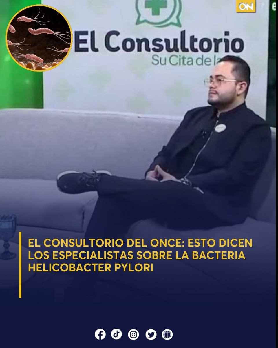 11_Noticias's tweet photo. El Dr. Modesto Pastrana en “El Consultorio del Once”; alertó sobre los riegos y síntomas de la bacteria Helicobacter pylori.
Todos los detalles aquí:👇
https://t.co/hssIQhpwHM
#ElConsultoriodelOnce #Riesgos #Sintomas #Helicobacterpylori #ModestoPastrana https://t.co/YdLsjcs42U