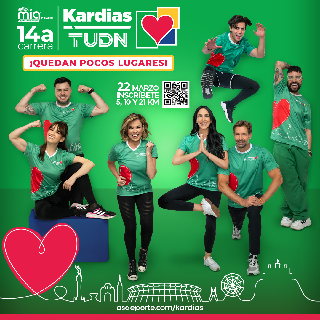 No es solo una playera… es el uniforme de quienes corren por algo más grande ❤️👕❤️

🏃‍♂️🏃‍♀️ 14ª Carrera Kardias TUDN | 5K, 10K y 21K

Este 22 de marzo demuestra que #TuAyudaLate | Inscríbete ahora 👉 asdeporte.com/kardias