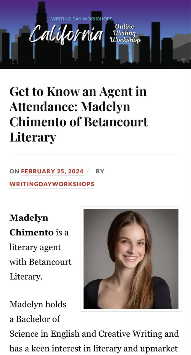 madschimento's tweet photo. So excited to share that I’ll be joining the @writingdaywksp faculty as an agent for the June 13th Online Writing Workshop! 

You can schedule a virtual one-on-one meeting to pitch me your book and get personalized feedback on your concept! Hope to see you there 🥳 https://t.co/apCHPICo2j