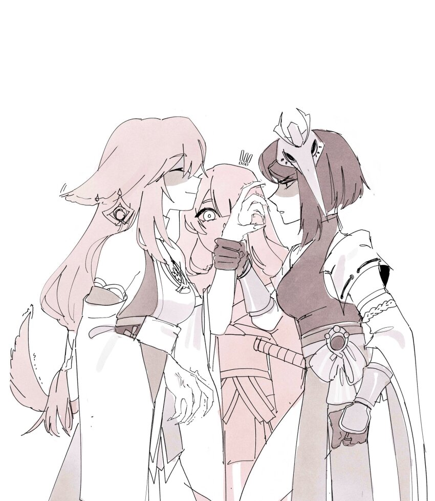 There is some sort of argument going on right now but all he can do is watch all those tits in front of him bounce while they rile up <a href="/dvinemiko/">Miko</a>