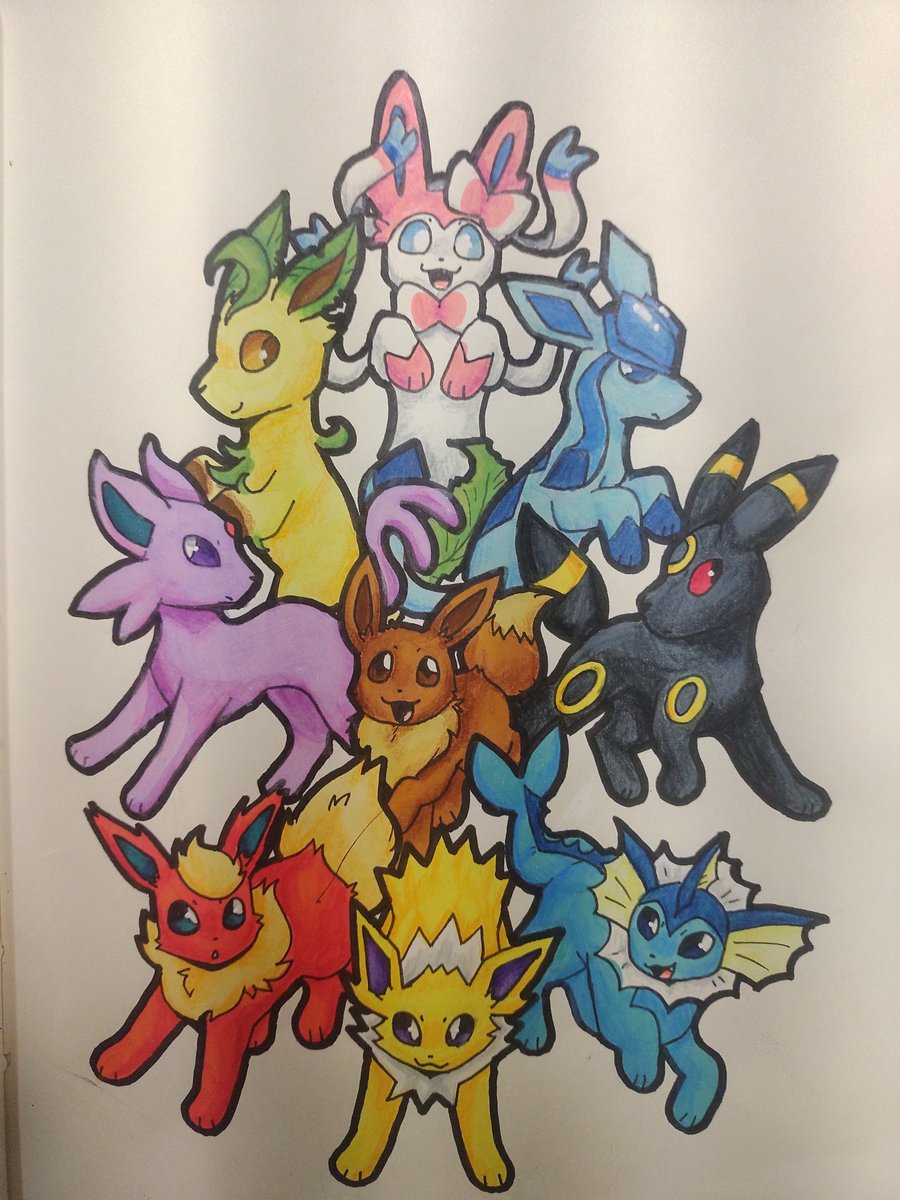 ALotOfRockruffs's tweet photo. Eevee drawing for #Pokemon30 https://t.co/kxIJ59lnhU