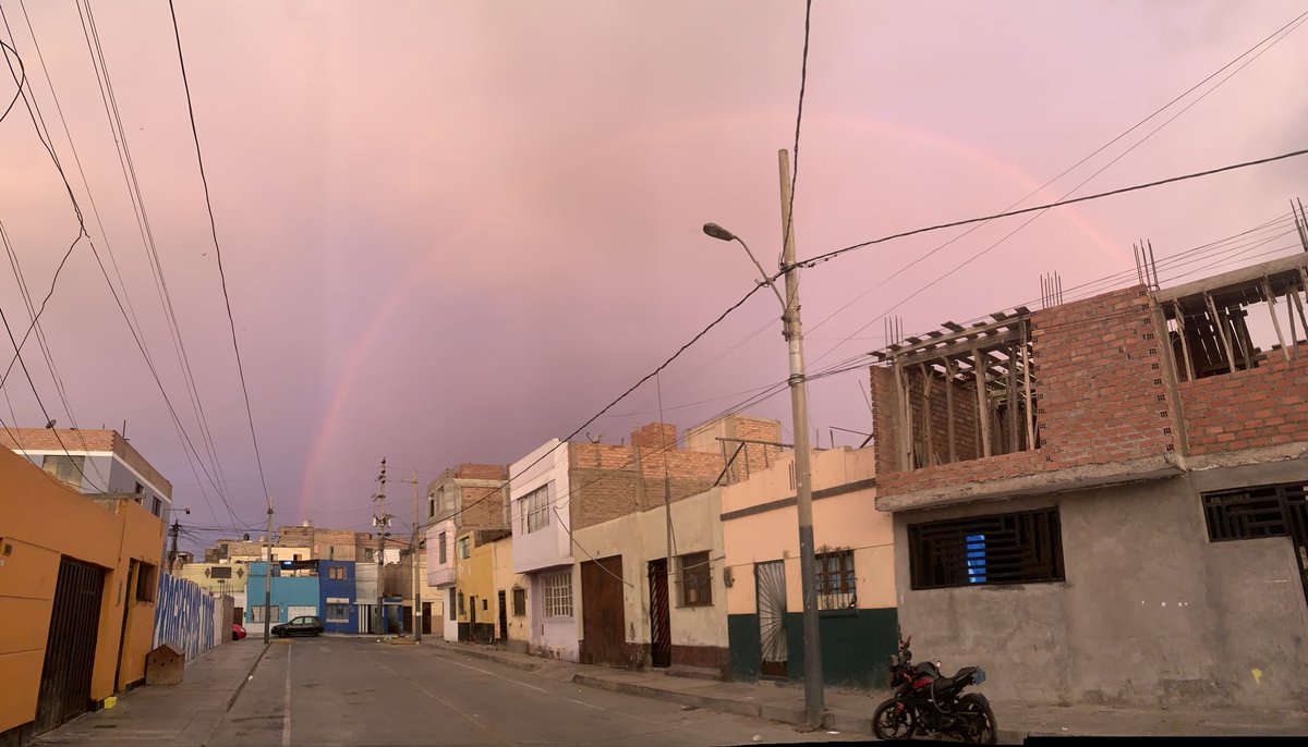 Arcoiris mas lluvia en Lima Y Callao