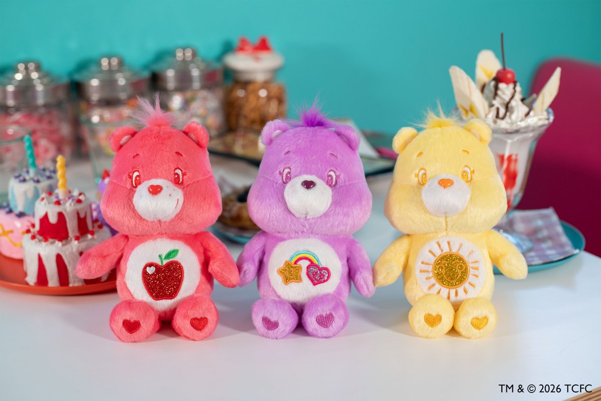 🌈2月発売商品💖 【ケアベア™ ぽってりきらきらぬいぐるみ2