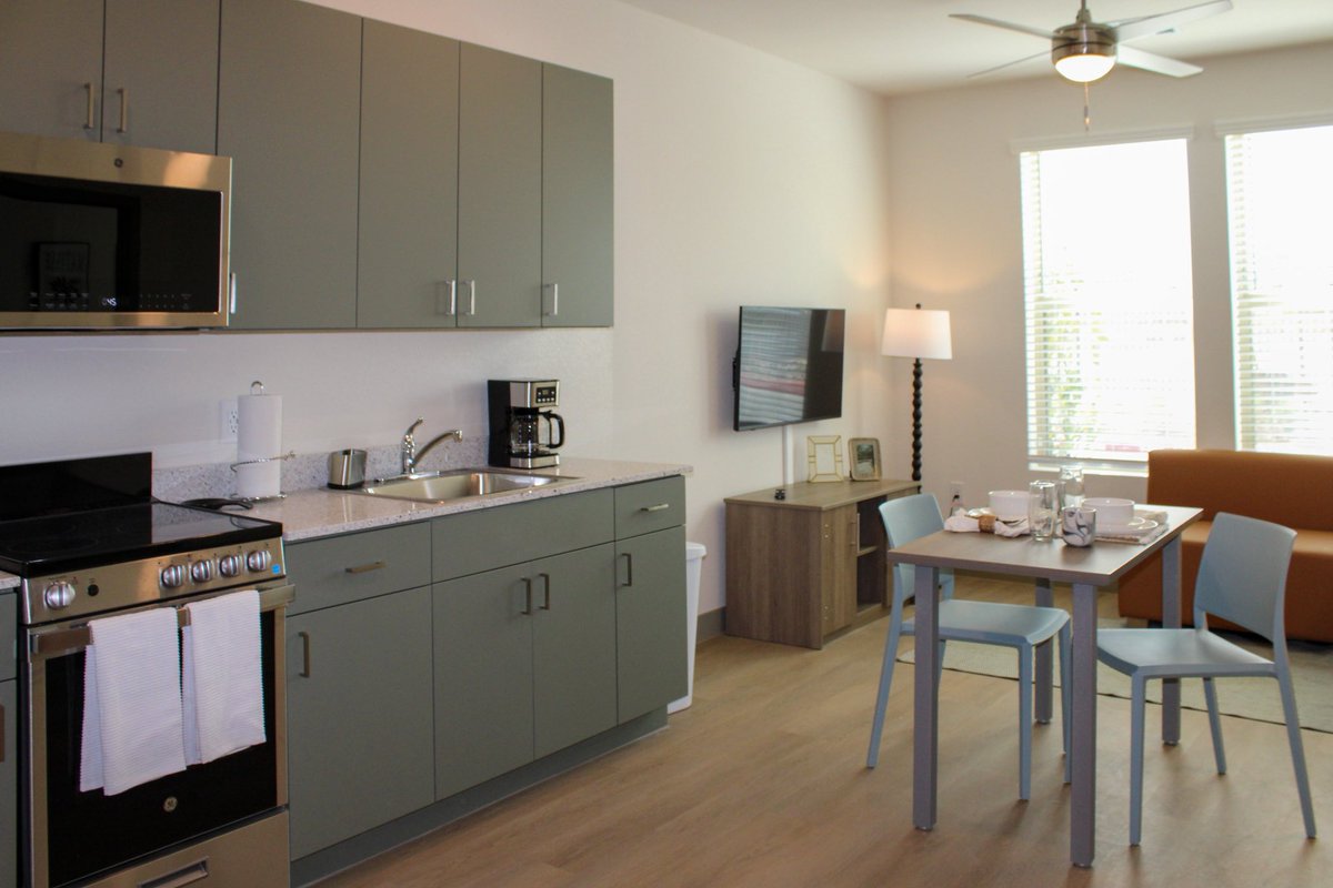 CommishTick's tweet photo. Today I joined partners for the grand opening of Sunhaven, a 50-unit permanent supportive housing community in District E near Nellis &amp; Charleston.

The first of its kind in @ClarkCountyNV this public-private partnership creates stability, dignity, &amp; real pathways home. https://t.co/4Olez9RLD1