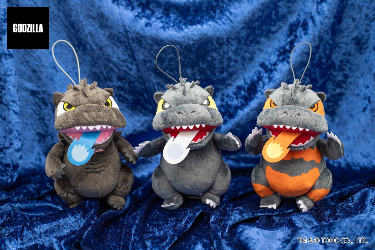 GODZILLA デフォルメぬいぐるみマスコット (熱線放射) 全3種セット 🔥2月発売商品💥 【GODZILLA デフォルメぬいぐるみマスコット(熱線放射