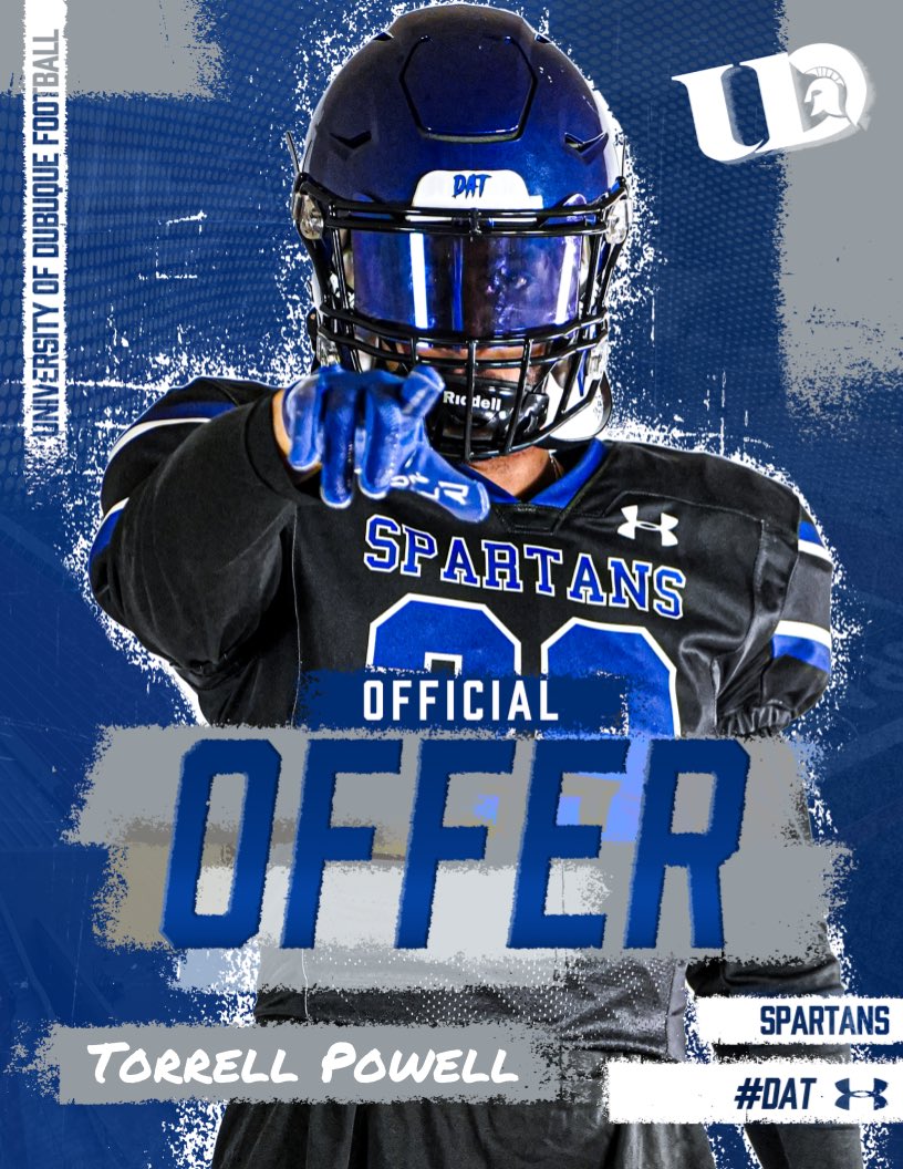 44_TorryPowell's tweet photo. Blessed to receive an offer from Dubuque University!!!⚪️🔵 #AGTG @CoachZohlmann https://t.co/DlgGTVn7l9