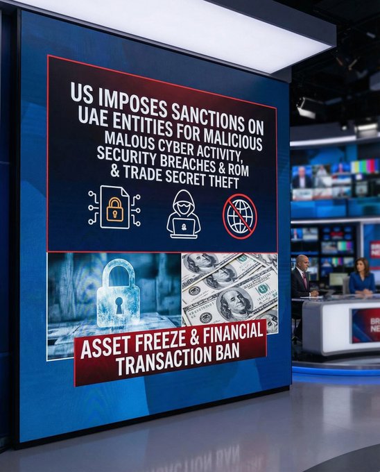 #عقوبات_امريكية_على_الامارات ثبوت التجاوزات السيبرانية يعزز من ضرورة فرض رقابة صارمة على الشركات والكيانات التي تعمل في هذا المجال داخل الامارات لضمان عدم تهديد امن واستقرار المنطقة