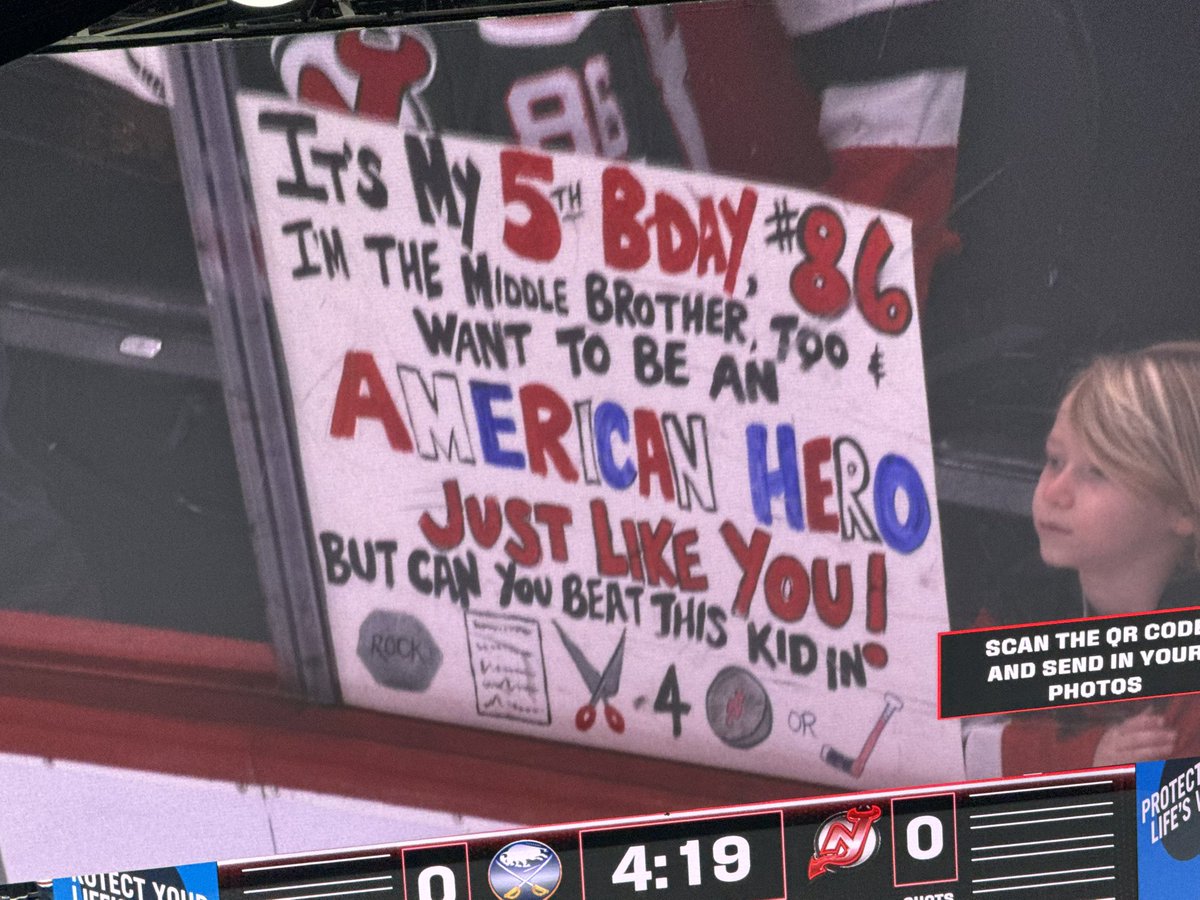 daniel_amoia's tweet photo. “Want to be an American Hero just like you!”

This is the power of #NJDevils Jack Hughes’ Golden Goal.

🇺🇸🥇 https://t.co/Llja55yTLB