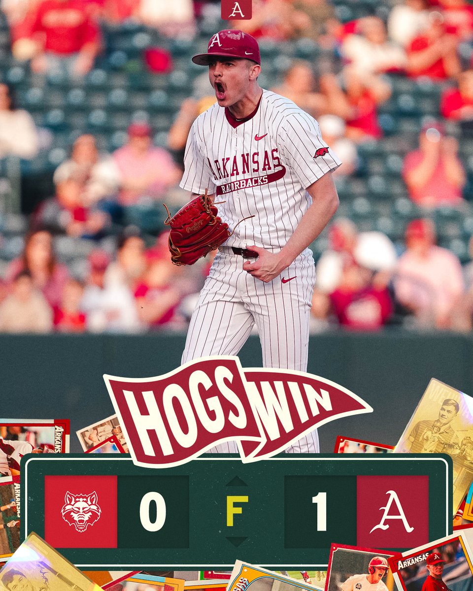 RazorbackBSB's tweet photo. HOGS WIN! https://t.co/WpUjOLPgK4