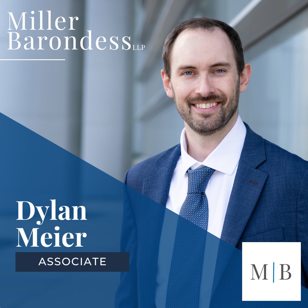 MillerBarondess's tweet image. 𝐌𝐢𝐥𝐥𝐞𝐫 𝐁𝐚𝐫𝐨𝐧𝐝𝐞𝐬𝐬 𝐢𝐬 𝐩𝐥𝐞𝐚𝐬𝐞𝐝 𝐭𝐨 𝐰𝐞𝐥𝐜𝐨𝐦𝐞 𝐃𝐲𝐥𝐚𝐧 𝐌𝐞𝐢𝐞𝐫! 

Dylan received his J.D. from the University of Virginia School of Law &amp;amp; a B.A. from Augsburg University. He is admitted to practice in CA.

#welcometotheteam #litigators #triallawyers