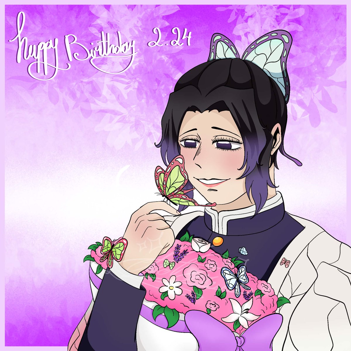AntoDraw06's tweet photo. Happy (late) birthday Shinobu 💜🤍🦋

(I can't draw flowers 🥲)

#鬼滅の刃 #kny https://t.co/JsqdZX7yu1