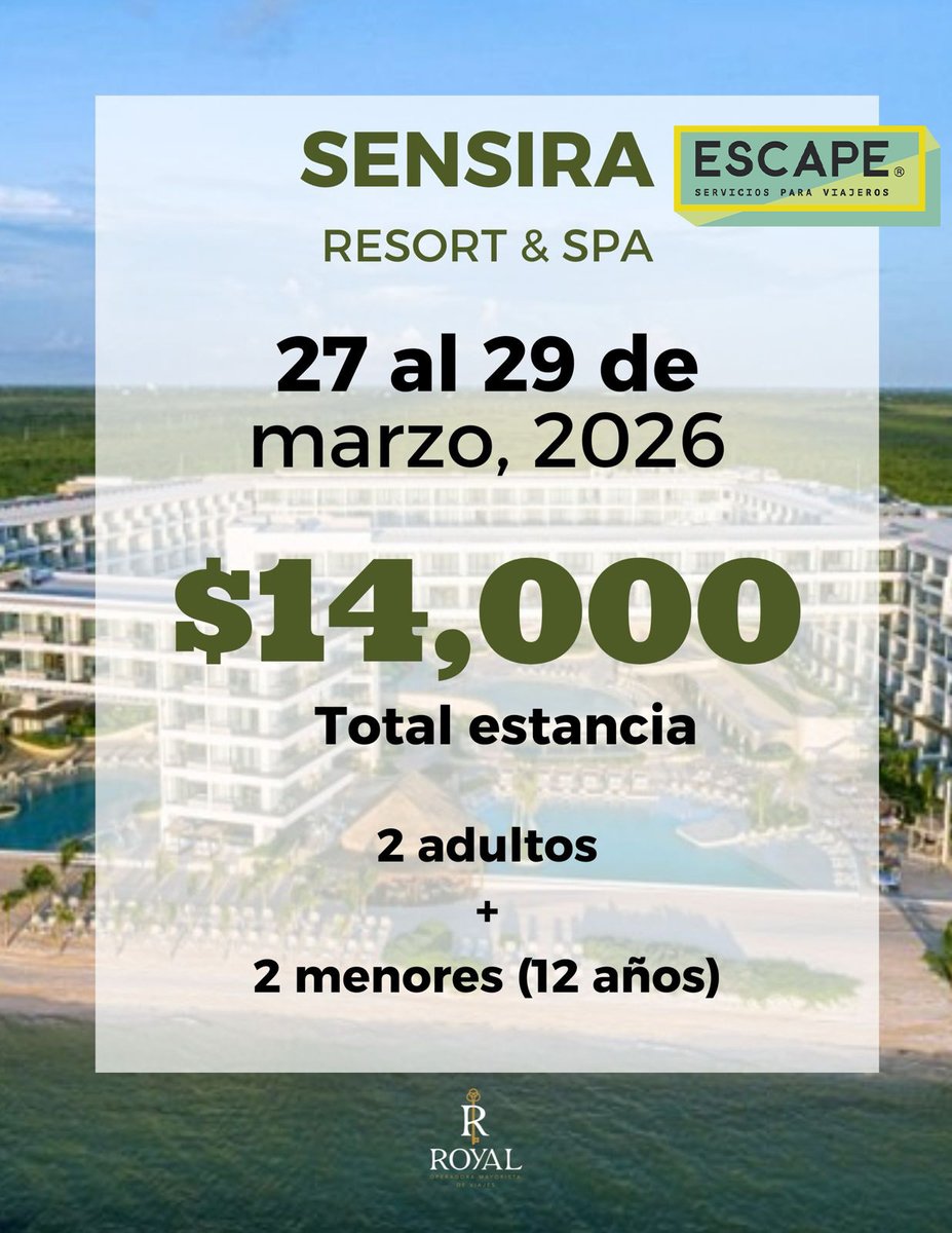 escapeviajeros's tweet photo. ¡Reserva, ya! Informes:𝟗𝟗𝟗 𝟐𝟒𝟔 𝟐𝟎𝟕𝟐 #ViajarEsVivir #EscapeViajeros #ViajaConEscape #SomosTuEscape #Instagram #Instagood #Viral #Playa #TodoIncluido #Trending #Amor #Fyp #Naturaleza #Playa #Travel #Viajar #Foto #Feliz #Verano #Instalike #selfie #music #sonrie #Estilo https://t.co/9Ga667dmaD