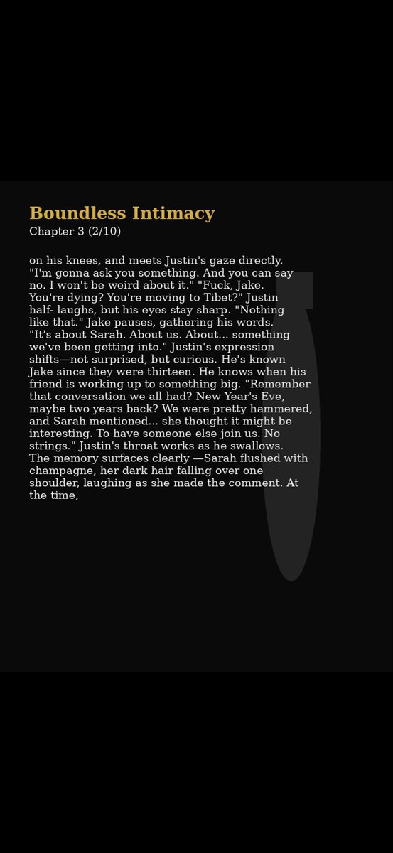 cplesofxpromos's tweet photo. Chapter preview! This one is so 🌶️ 🥵 #spicycontent #shortsmutstories #Smut #NSFW https://t.co/nSIMTqZdpn