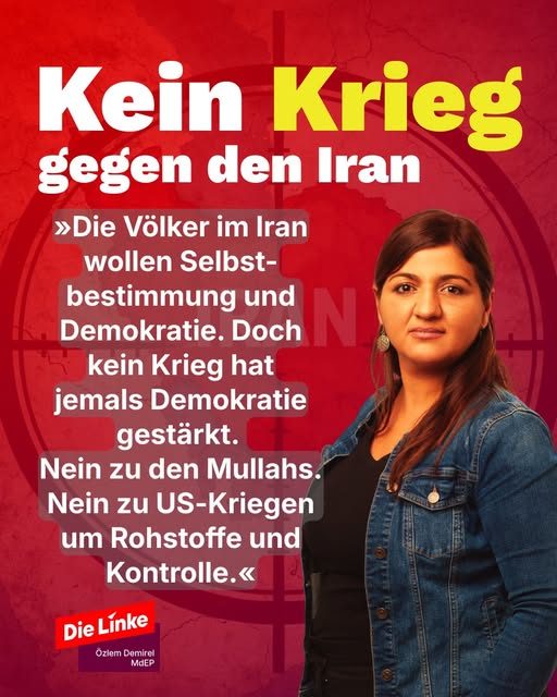 kotzboy's tweet photo. @OezlemADemirel behauptet dass noch nie ein Krieg die Demokratie "gestärkt" habe und spricht dabei vom #Iran, den sie vor "US-Kriegen" schützen will. Sie könnte diesen Unsinn gar nicht posten wäre nicht Nazischland von den Alliierten freigebombt worden. #Linkspartei dumm as ever https://t.co/woPuV9GRHb