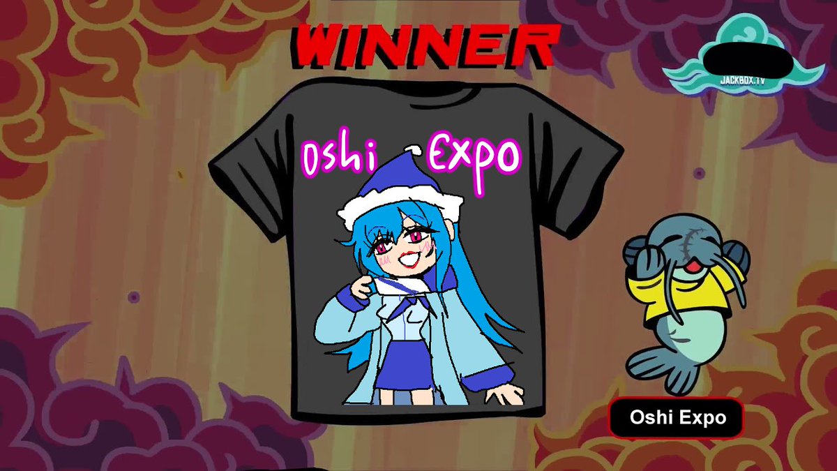 Me and Oshi Expo have come to an agreement (they gave me TWO mcdonald's apple pies) and I agreed to make them a shirt design😊
