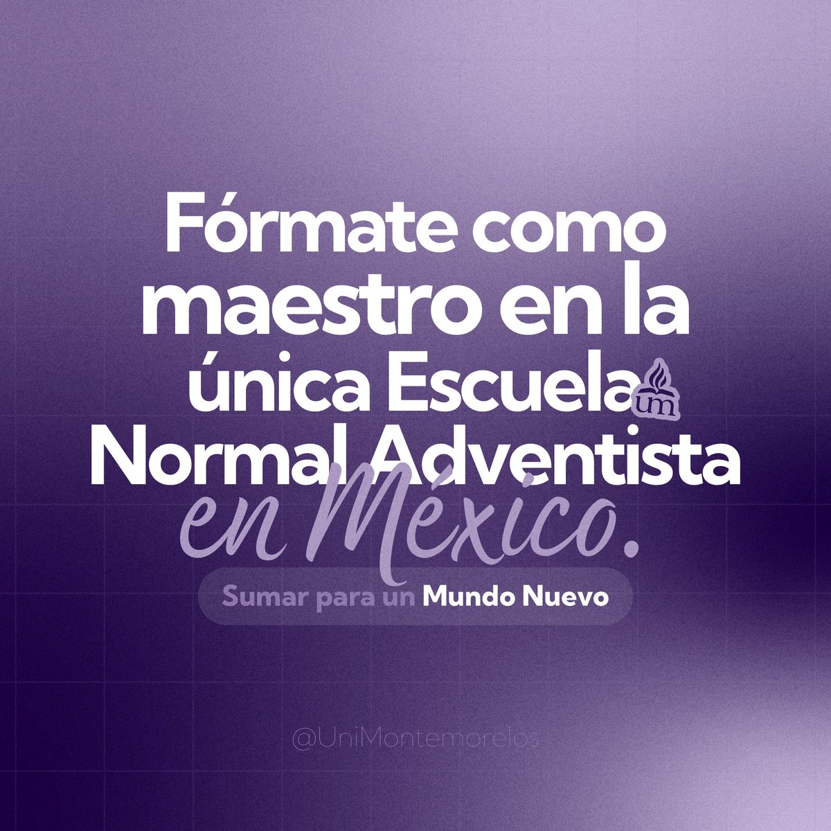 UniMontemorelos's tweet photo. Si quieres formarte como maestro en una institución que integra formación académica con principios cristianos, ¡esta es tu opción!
⚠️ El registro oficial se cierra el 4 de mayo.
🔗 Regístrate:
https://t.co/IQWyA26n2T
#umx1mundonuevo #educación #universidad #escuelanormal https://t.co/NEhHZxPIdQ