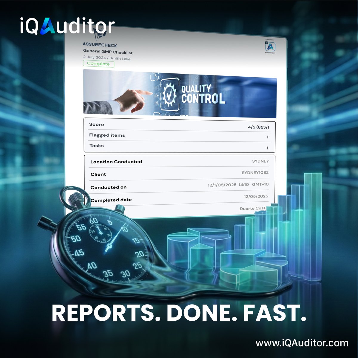 iQAuditor's tweet photo. Stop losing hours to manual reporting.

It’s not the work that slows teams down.
It’s the reporting.
iQAuditor changes that.

Complete the inspection, capture photos, tick the checklist, and the report is generated automatically in seconds.

Work smarter. Finish faster. https://t.co/2O1sUDBzue