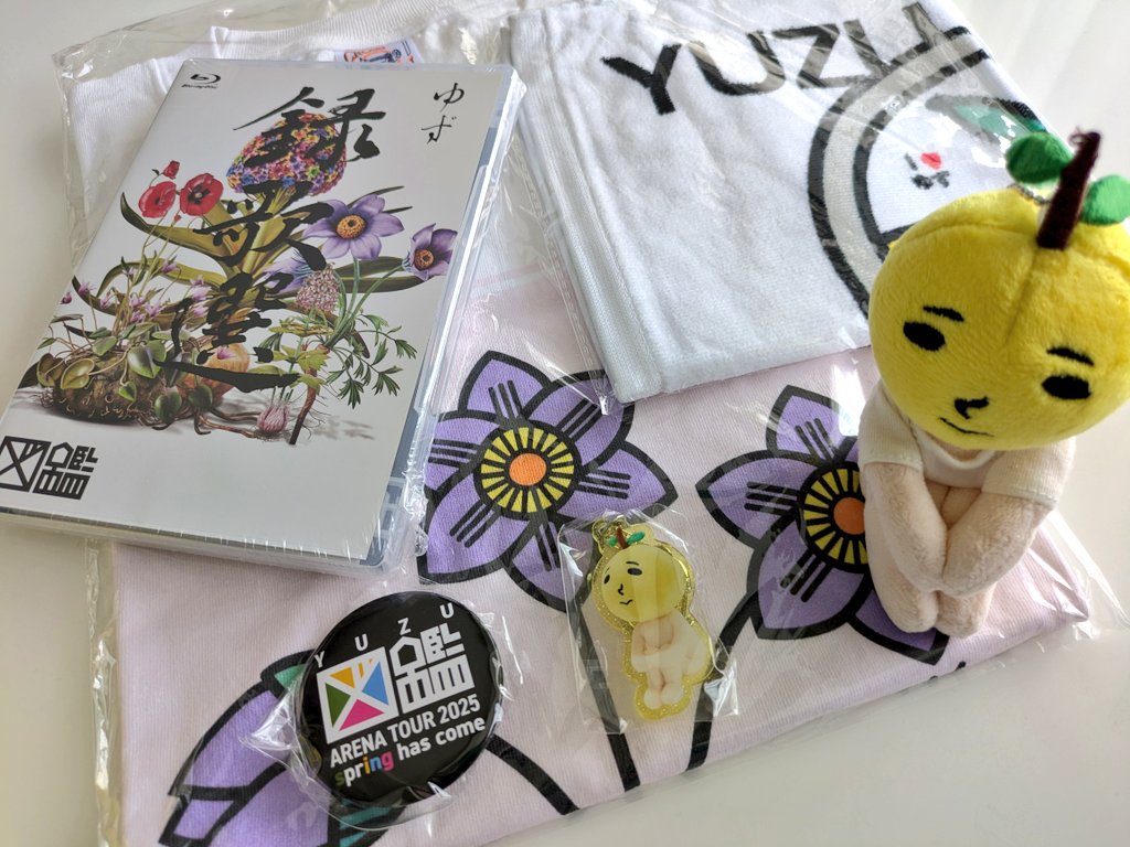 注文していた｢録歌選 図鑑｣とグッズ。 ガチャのゆず太郎アクリル