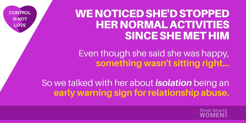 Any partner who restricts and controls your daily activities #ThatsNotLove It's a warning sign for relationship #Abuse