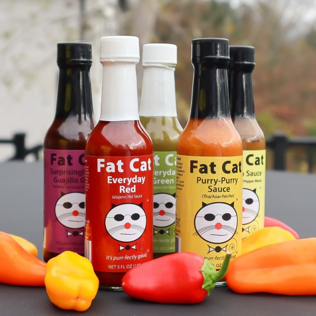 FieryFoodsShow's tweet photo. From mild to superhot, straightforward to exotic, Fat Cat Gourmet’s hand-crafted gourmet sauces have been designed to enhance the flavors of your food, not just add heat! 

Find them at Booth #306
Follow on Instagram @fatcatsauces

#fatcatgourmet #2026fieryfoodsshow #spicy https://t.co/B85O8GGpyM