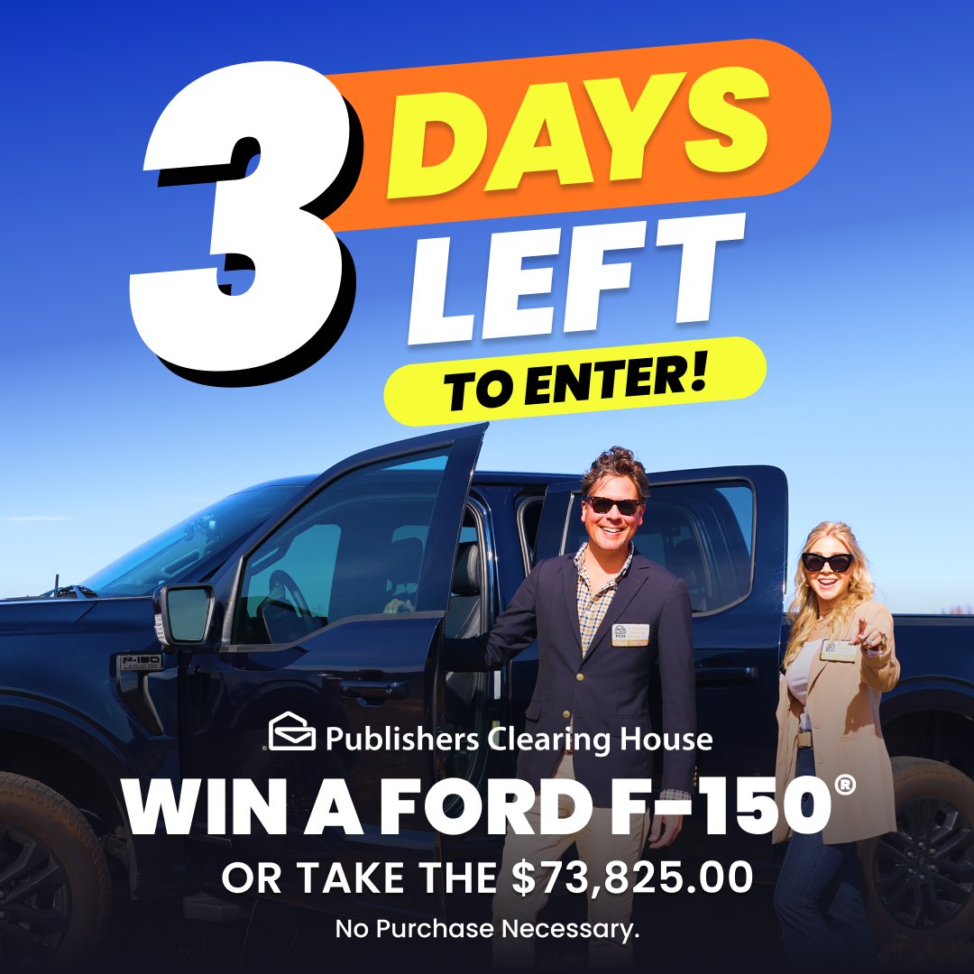 pchdotcom's tweet image. It's almost GO time! ⏰ If you want this amazing truck (or the cash) come get in it to win it now: zurl.co/8aFL0 

#F150 #sweepstakes #inittowinit #bigcheckenergy #pch