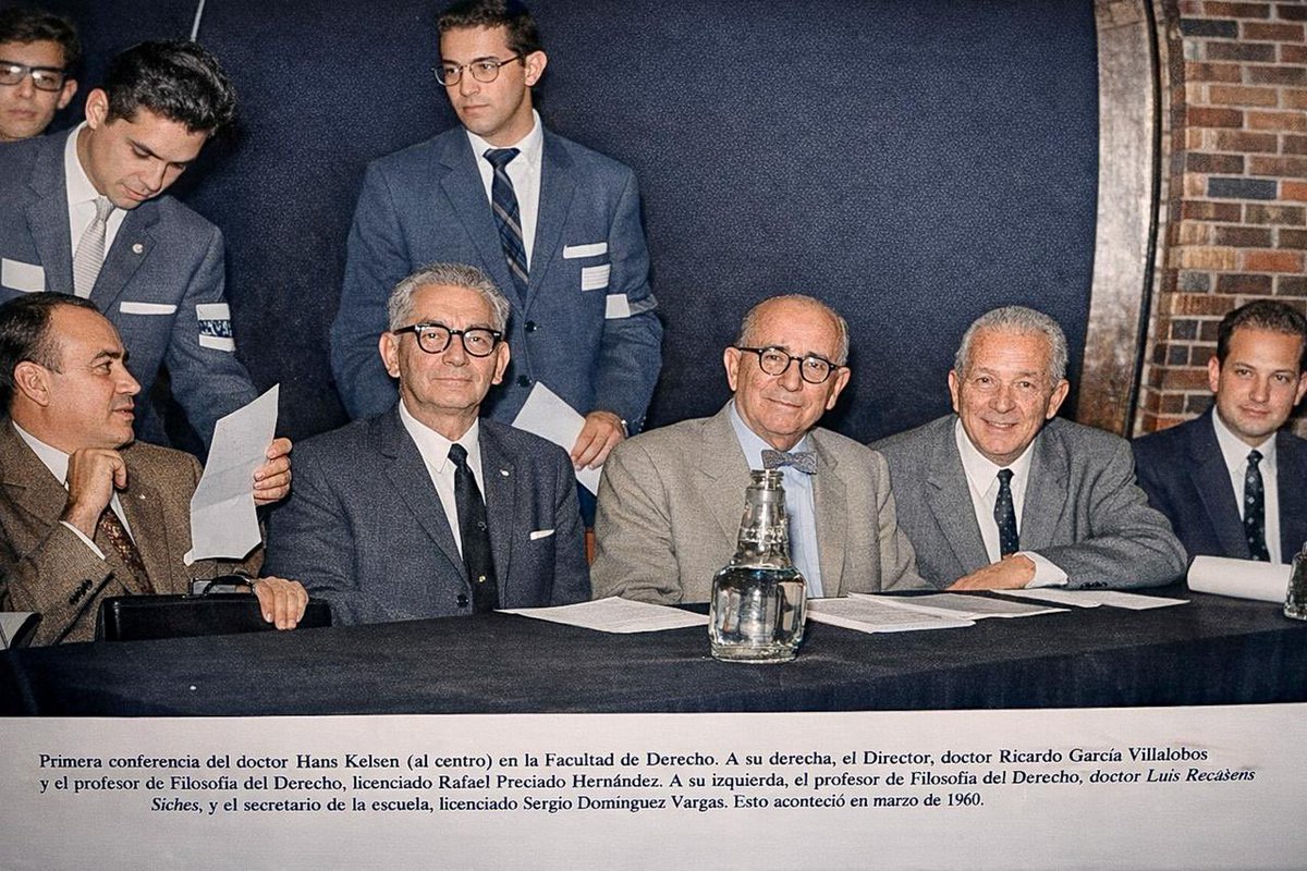 Kelsen en México 🇲🇽 en su visita a la <a href="/UNAM_MX/">UNAM</a> en los años sesenta