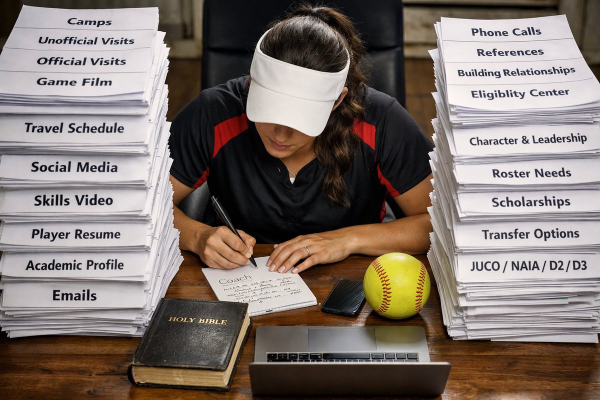 Recruiting is not one thing.
It’s a STACK.

If you think it’s just posting a clip and tagging 25 schools… you’re already behind.

Here’s what actually goes into it:

• Camps (prospect camps, elite camps, ID camps)
• Unofficial visits
• Official visits
• Game play at