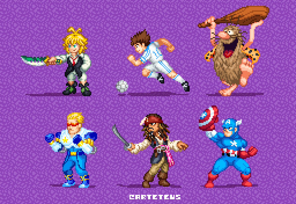 oarteteus's tweet photo. Capitains #PixelArt #ドット絵 https://t.co/Bt220tk56b
