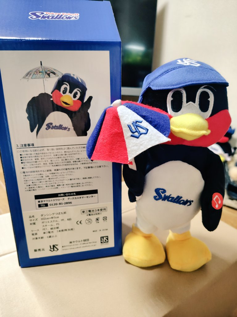 おはようございます☁ ダンシングつば九郎届きました📦️🐈‍⬛ 今