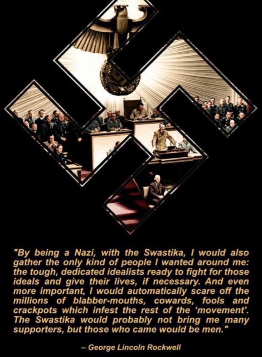 Those I wanted around me: the tough, dedicated idealists ready to fight for those ideals and give their lives, if necessary. And even more important, I'd automatically scare off the millions of blabber-mouths, cowards, fools and crackpots which infest the rest of the 'movement'.