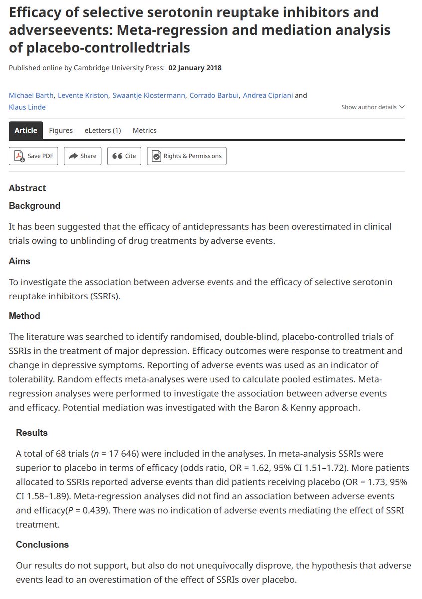 JustinLScharton's tweet photo. @A_Chaotic_Life They still prescribe SSRIs knowing they are not effective at all, and come with severe side effects! https://t.co/Stl6ClVWoY