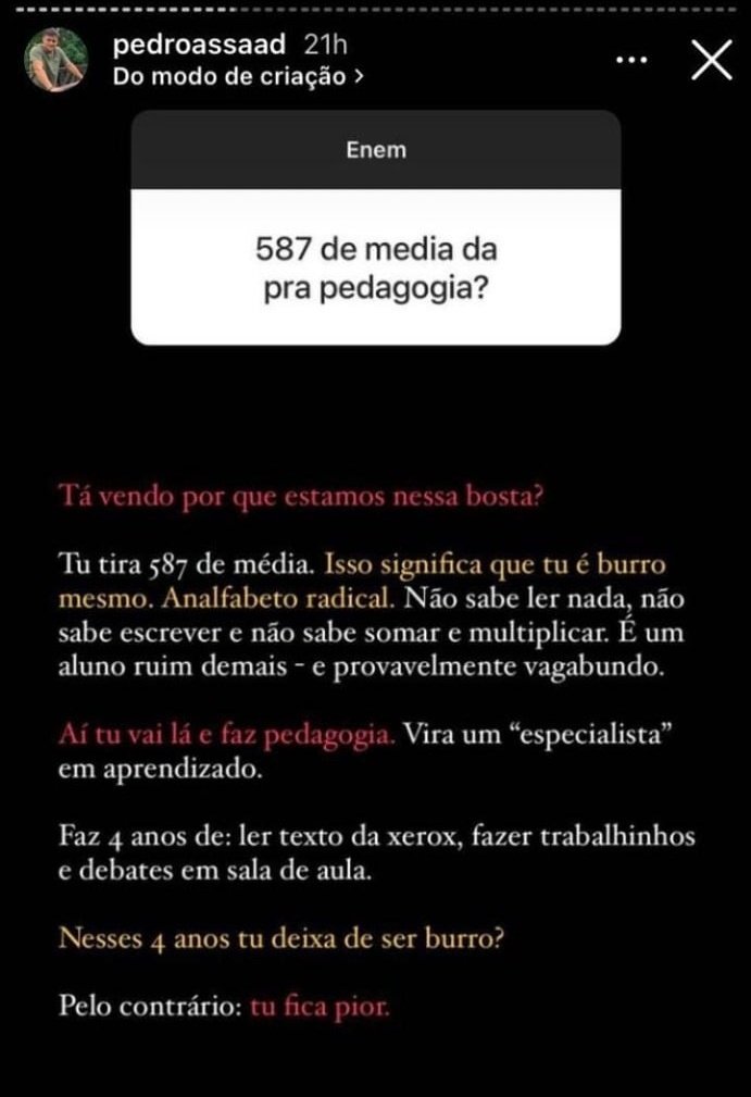Quando vejo gente assim lembro sempre do Pedro Assad, mitou demais aqui
