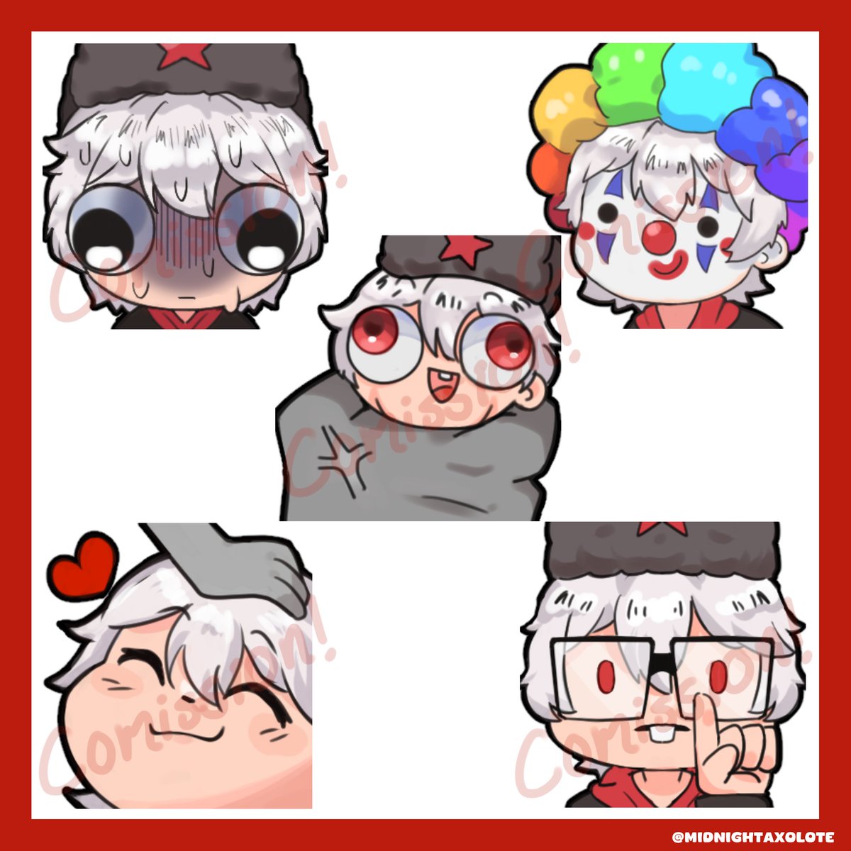 Comisión de emotes para twitch para <a href="/DarkiiVT/">DarkiiVT 🟥⬜🟥PE</a> 
Muchas gracias por la confianza y comisionarme! ✩