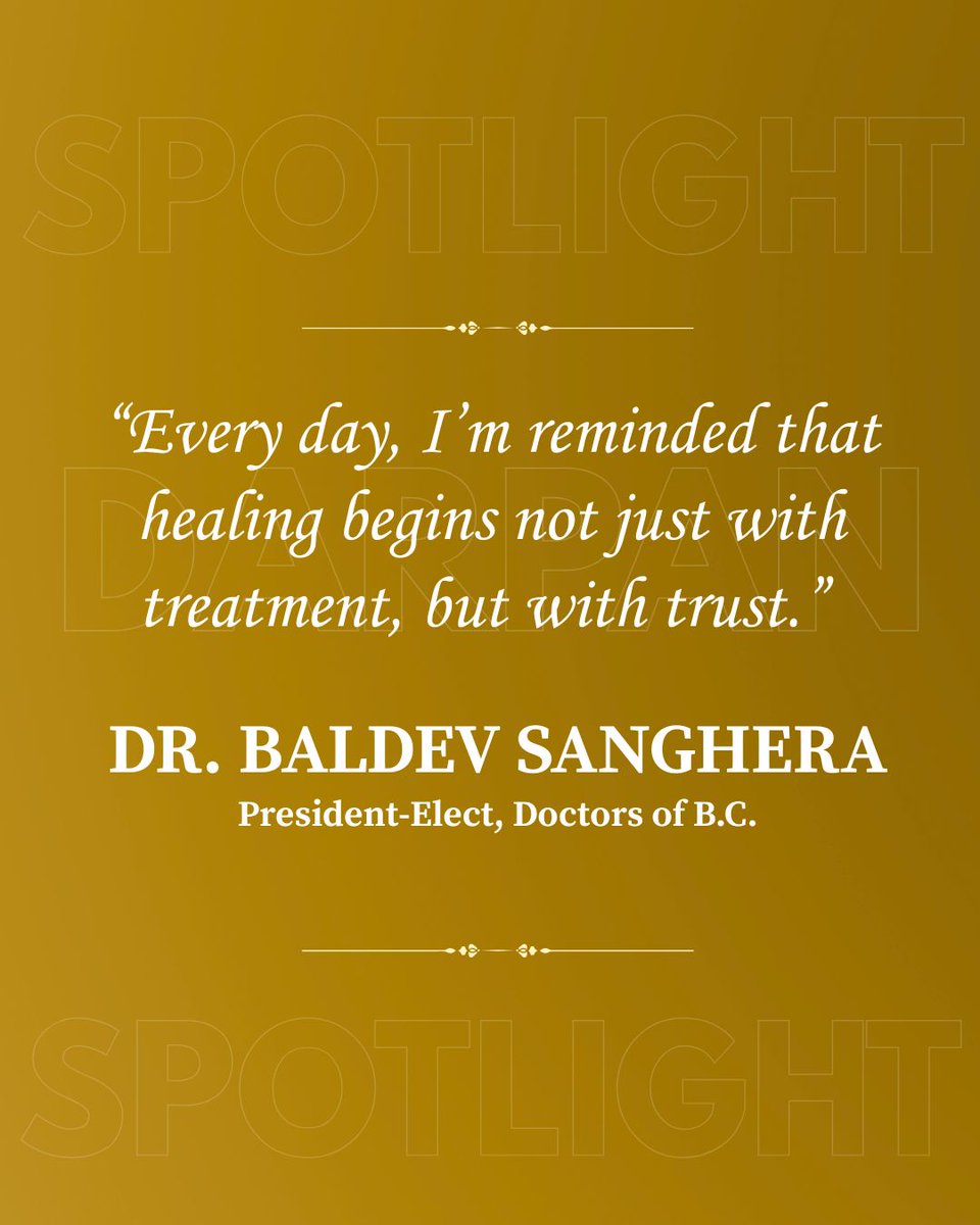 darpanmagazine's tweet photo. A historic first for B.C.’s medical community.
Dr. Baldev Sanghera steps into leadership at Doctors of B.C.-redefining representation, trust, and inclusive care.
Read his full story here: https://t.co/Sakj2OGTkR
#BaldevSanghera #DarpanMagazine https://t.co/xJPcPuKoFy