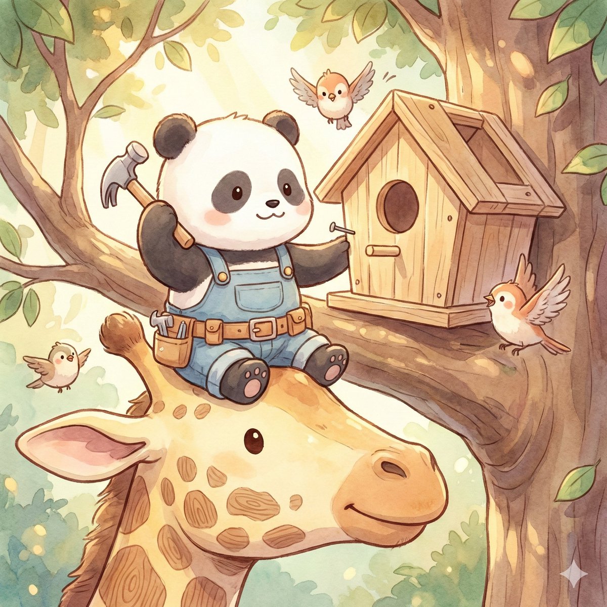 とんとん🔨』 #パンダ #panda #AIart #大工 #DIY 加藤直子さんから