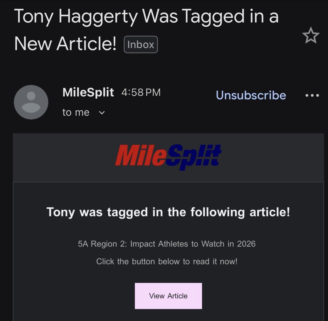 Tony Haggerty Jr tweet media