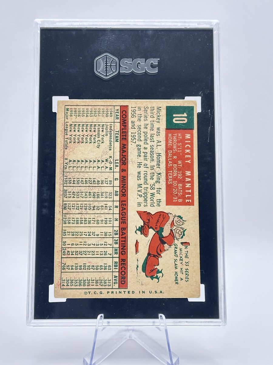 greer_dan's tweet photo. 1959 Topps Mickey Mantle SGC 3
$500 Shipped https://t.co/lYELvKXqFg