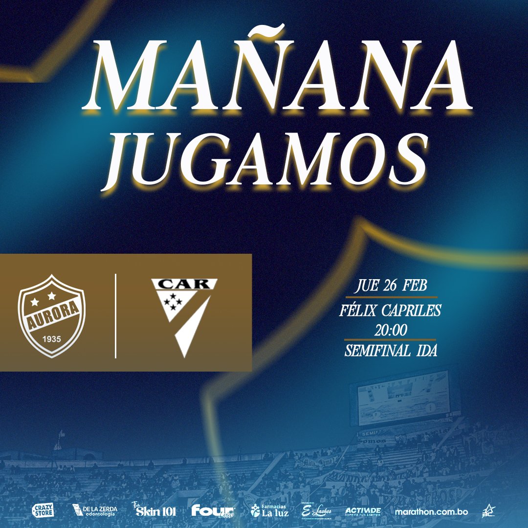 📷NO HAY EXCUSAS📷
Mañana vamos todos a gritar nuestros goles📷 Sin excusas, hay que alentar📷
#VamosAurora #ContigoHastaElFinal