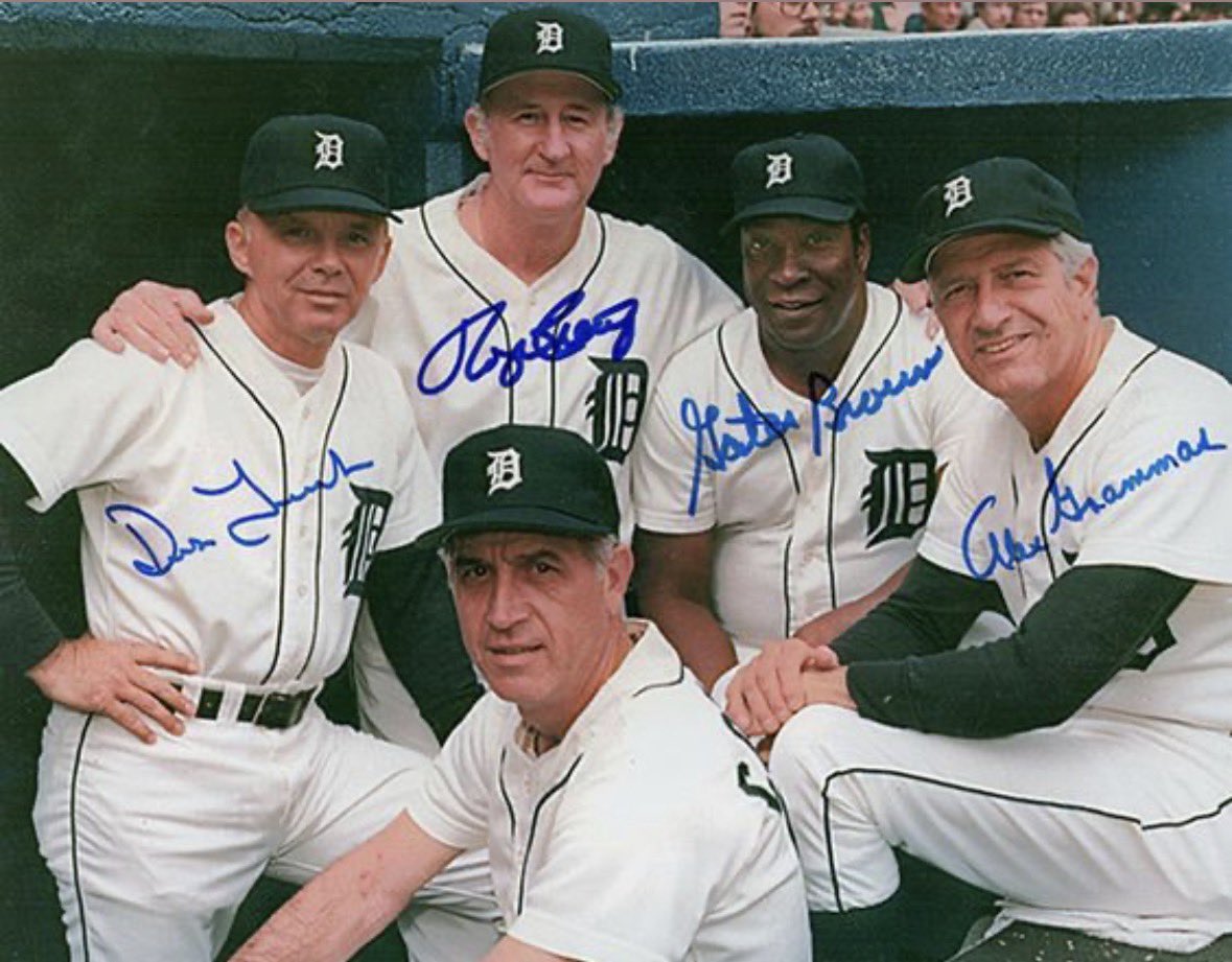 Your 1984 Tigers coaching staff - Tracewski, Craig, Brown, Grammas and Consolo … 👍⚾️