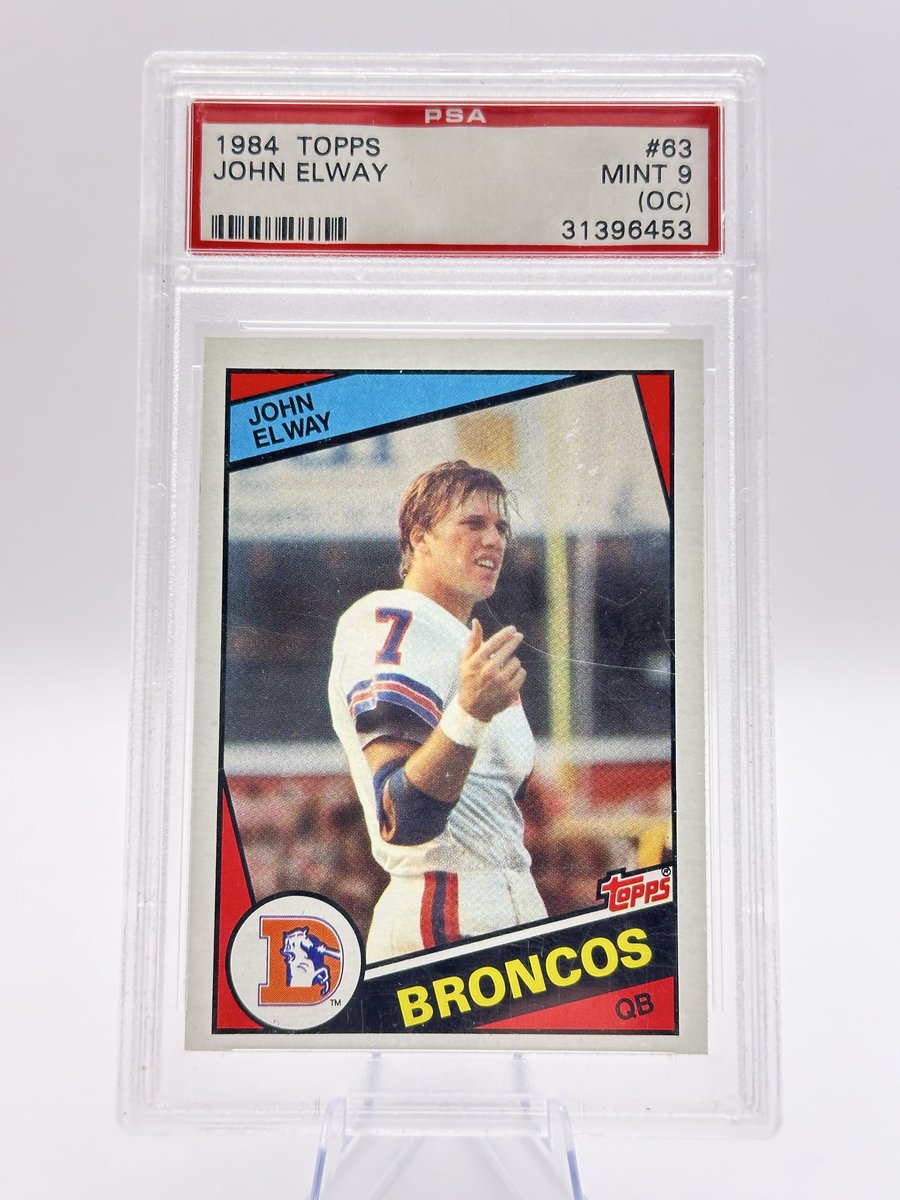 greer_dan's tweet photo. 1984 Topps John Elway PSA 9(OC)
$400 Shipped https://t.co/PFTYC0Pym8