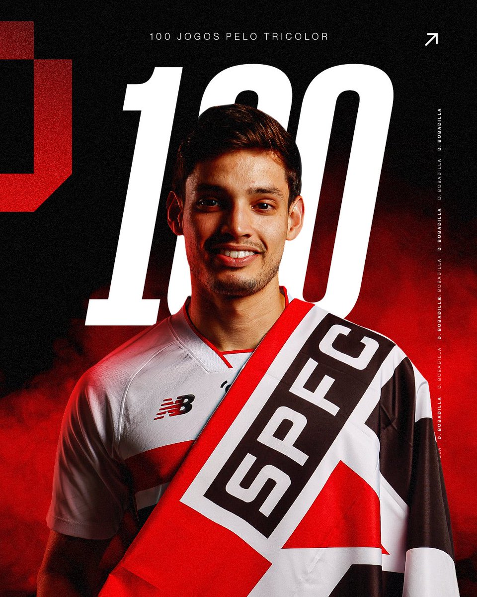 SaoPauloFC's tweet photo. 1️⃣0️⃣0️⃣ vezes Bobadilla! 🇾🇪🇵🇾

O volante, campeão da Supercopa Rei, completa a marca centenária pelo Tricolor. Bobadilla também é o paraguaio que mais defendeu o clube na história, superando Rubén Barrios, com 98 jogos.

#VamosSãoPaulo 🇾🇪 https://t.co/UBbuKCipsp