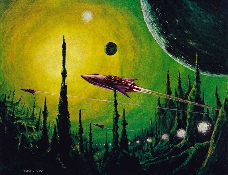 fearplanetblog's tweet photo. Scifi-scapes by Eddie Jones #SFArt https://t.co/r7Z28Mns00