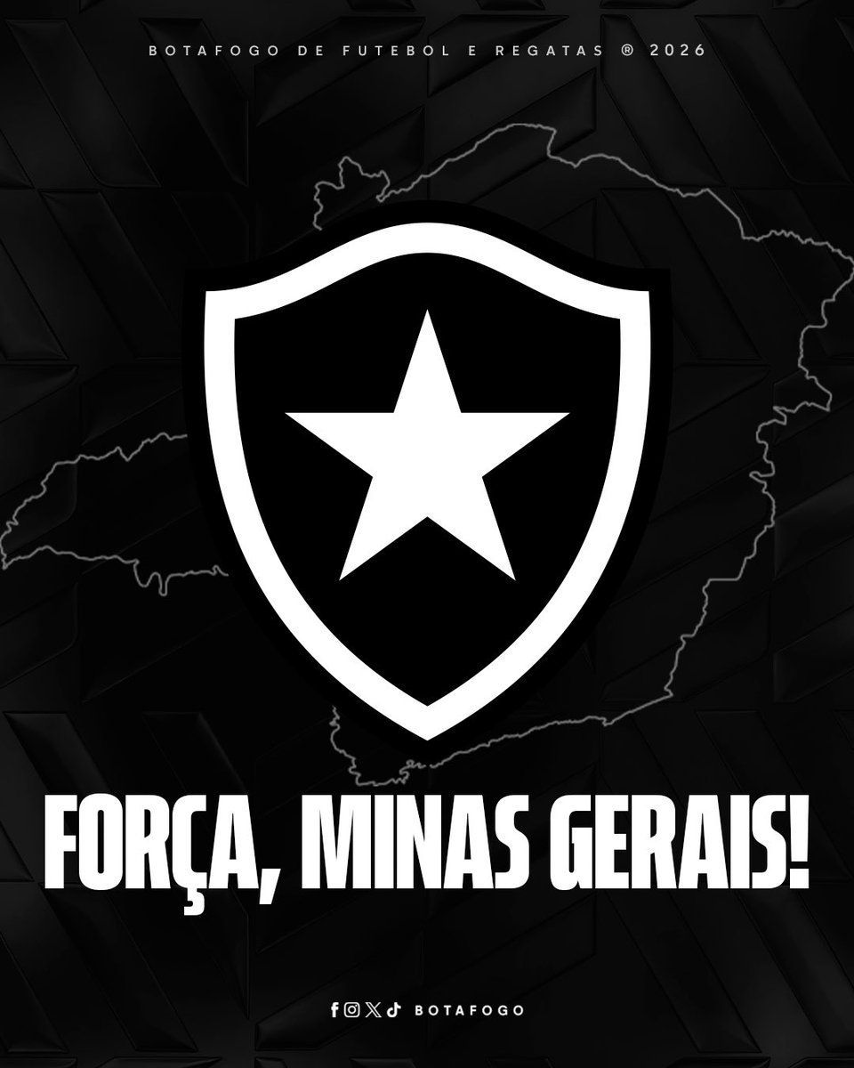 O Botafogo dedica este momento da noite às vítimas da tragédia provocada pelas chuvas na Zona da Mata mineira, nos municípios de Juiz de Fora e Ubá. O Clube acompanha as notícias com pesar, se solidariza com os moradores da região e reforça as vibrações positivas pelos resgates.