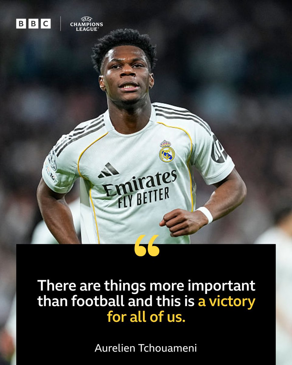 Real Madrid's win over Benfica was a "victory for everyone who stands against racism", says midfielder Aurelien Tchouameni.
