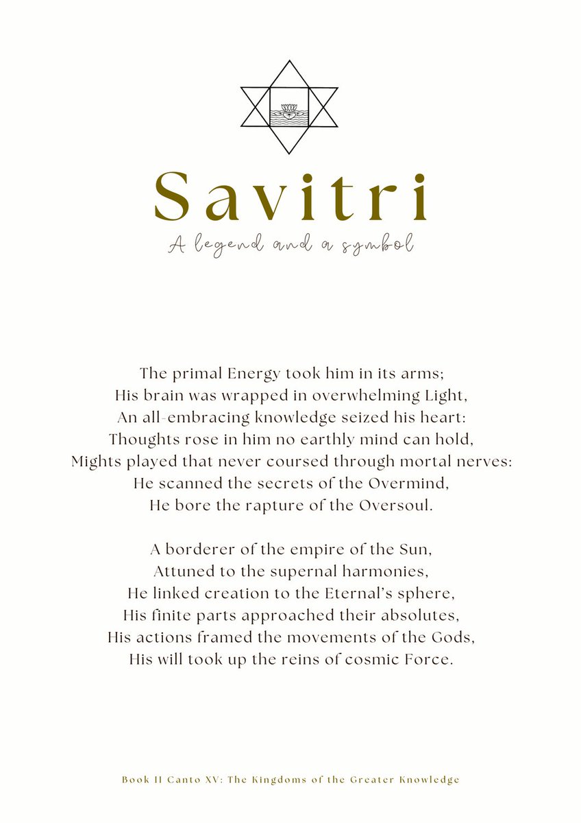 Daily Verses from Savitri, Book II Canto XV: The Kingdoms of the Greater Knowledge

#SriAurobindo #InevitableWord
