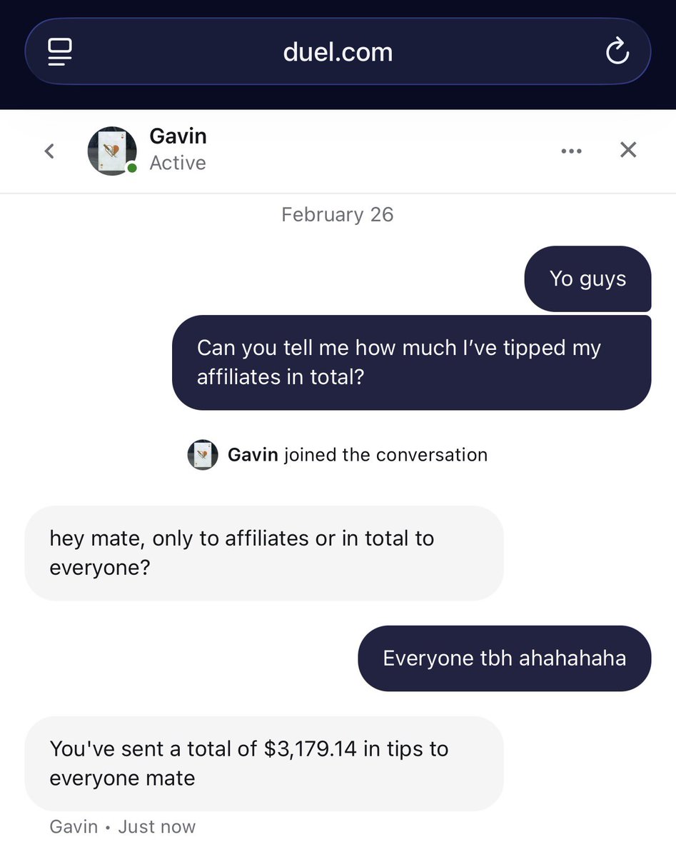 1st month on Duel and I already sent +$3k to everyone who uses code Xelf 

duel.com/r/Xelf