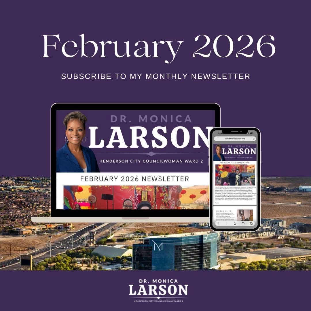 As we move through February, I’m excited to share the latest community updates, what I’ve been working on at City Hall, and new ways to stay engaged here in Ward 2 and throughout Henderson.

Read my February newsletter here: bit.ly/4r04xC2