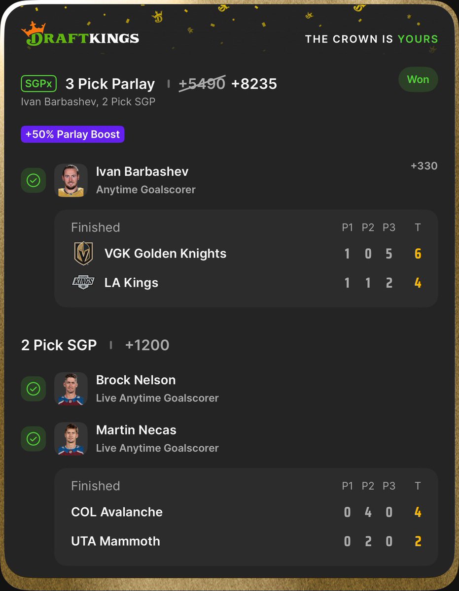 I LOVE YOU BARABSHEV … You A Coin Respector for Me 😮‍💨

BROCK NELSON x MARTIN NECAS x IVAN BARBASHEV +8235😈✅ 

Missed You NHL … Let’s Keep it Going 🙏

<a href="/SynBets/">SYN</a> <a href="/SYNNER_CITY/">SYNNERS</a>