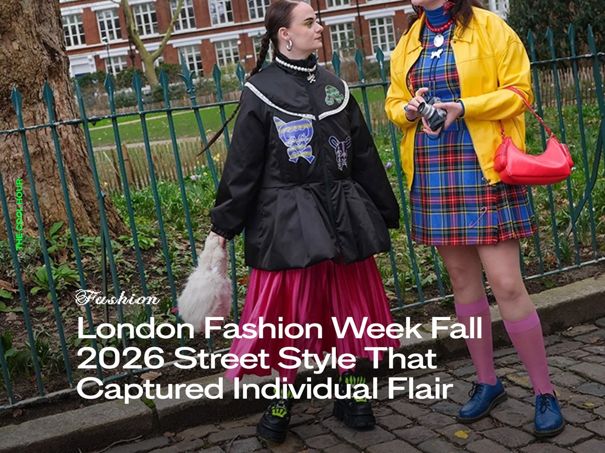 TheCoolHour's tweet image. From structured coats to standout pattern mixes London Fall 2026 street style gave fashion week a pulse of personal expression around every corner 

📸 thecoolhour.com/london-fashion…

#LondonFashionWeek #StreetStyle